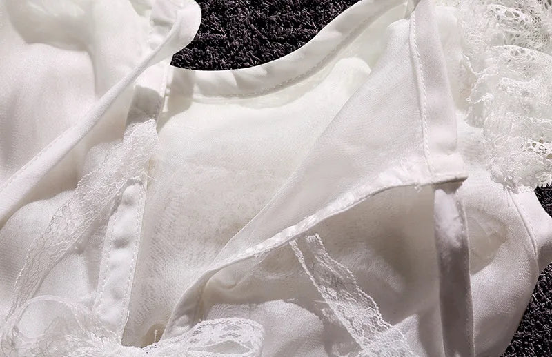 Baby Baptism Gown for Girls with Long Sleeves, Lace Details and Cotton Lining, Dress and Cap Set for Christening and First Birthday Photos