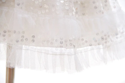 Baby Baptism Gown for Girls with Long Sleeves, Lace Details and Cotton Lining, Dress and Cap Set for Christening and First Birthday Photos