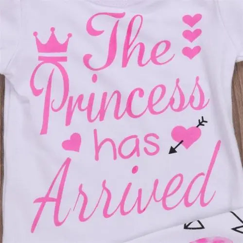 Baby Girl Princess Outfit Set, 4-Piece Cotton Long Sleeve Bodysuit with Heart and Arrow Pants, Matching Hat and Bow Headband