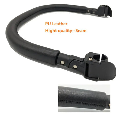 Pushchair Front Bumper Bar for YOYO, YOYO2 and YOYO3 Compatible Frames, MomTan Armrest with Zippered PU Leather, Seamed PU Leather, Rubber or EVA Options