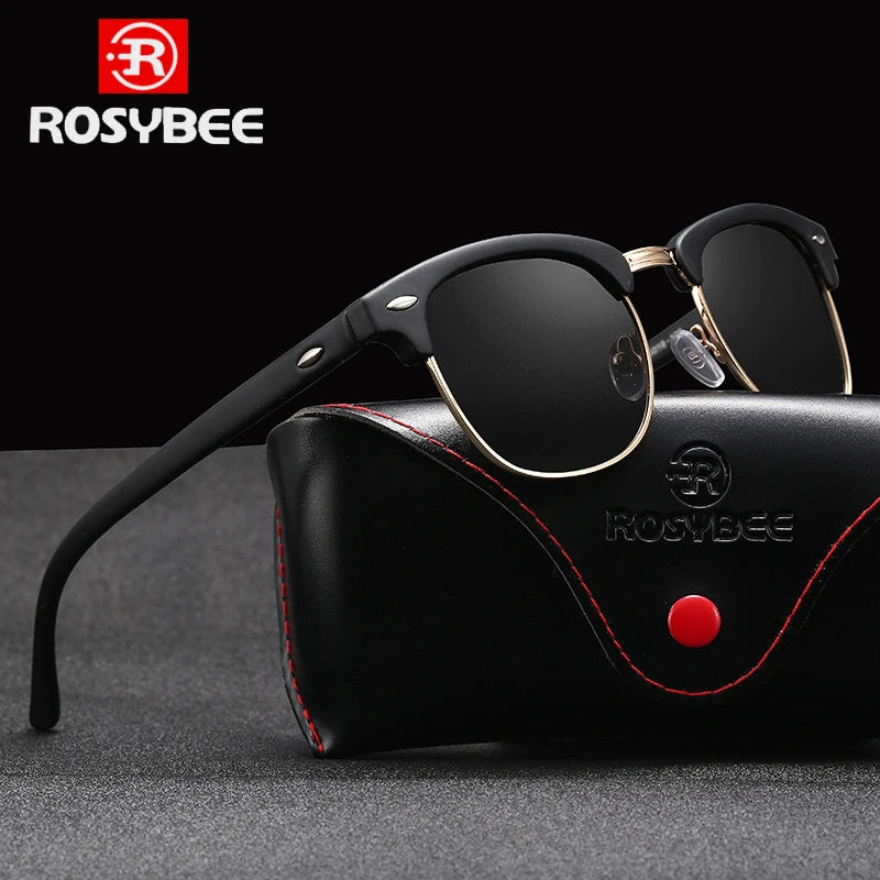 Aviator Polarized Sunglasses for Youth by ROSYBEE, Small 54mm Pilot Shades with Original Case for Older Boys, Girls and Narrow Faces