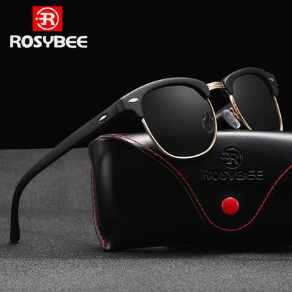 Aviator Polarized Sunglasses for Youth by ROSYBEE, Small 54mm Pilot Shades with Original Case for Older Boys, Girls and Narrow Faces