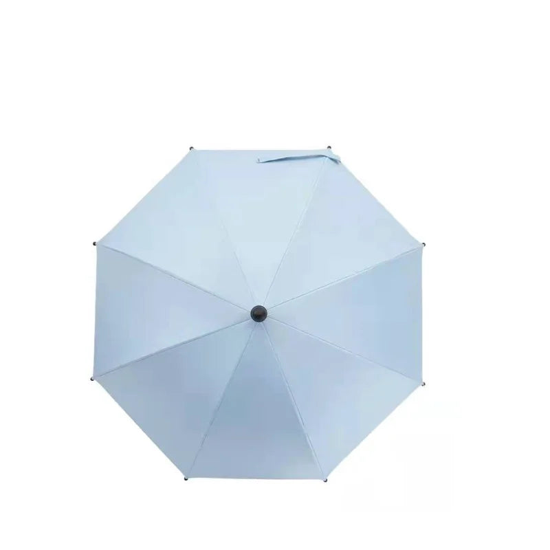 Stroller Sunshade Parasol with Holder, Folding Baby Stroller Umbrella with 8 Steel Ribs and Adjustable Positioning for Outdoor Walks