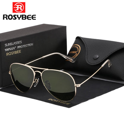Aviator Polarized Sunglasses for Youth by ROSYBEE, Small 54mm Pilot Shades with Original Case for Older Boys, Girls and Narrow Faces