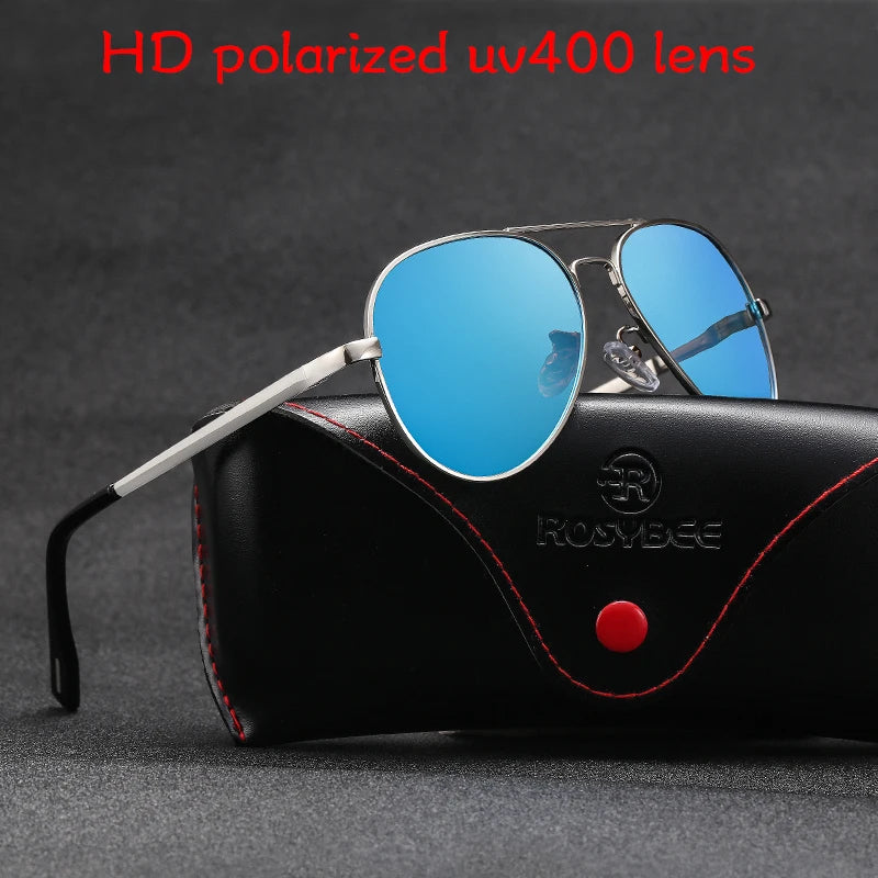 Aviator Polarized Sunglasses for Youth by ROSYBEE, Small 54mm Pilot Shades with Original Case for Older Boys, Girls and Narrow Faces