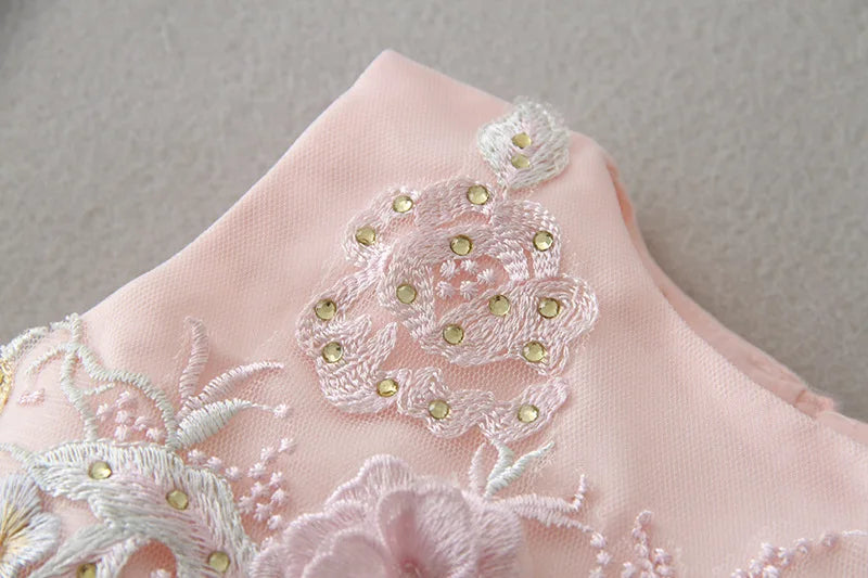 Baby Baptism Gown for Girls with Long Sleeves, Lace Details and Cotton Lining, Dress and Cap Set for Christening and First Birthday Photos