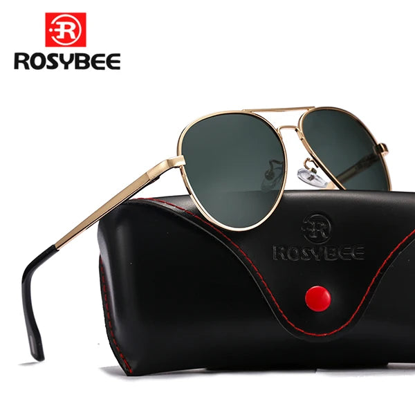 Aviator Polarized Sunglasses for Youth by ROSYBEE, Small 54mm Pilot Shades with Original Case for Older Boys, Girls and Narrow Faces