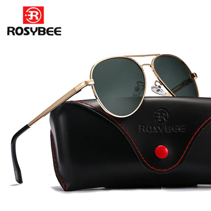 Aviator Polarized Sunglasses for Youth by ROSYBEE, Small 54mm Pilot Shades with Original Case for Older Boys, Girls and Narrow Faces
