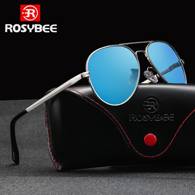 Aviator Polarized Sunglasses for Youth by ROSYBEE, Small 54mm Pilot Shades with Original Case for Older Boys, Girls and Narrow Faces