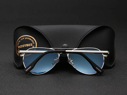 Aviator Polarized Sunglasses for Youth by ROSYBEE, Small 54mm Pilot Shades with Original Case for Older Boys, Girls and Narrow Faces