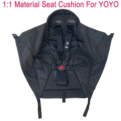 Stroller Seat Fabric Replacement for Babyzen YOYO, YOYO2 and YOYO+, Black COLU KID Cushion with 300D Textile, Cotton and Plastic Materials