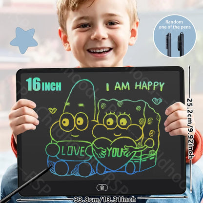 Kids LCD Doodle Tablet, 8, 11, 13 or 16-Inch Erasable Drawing and Handwriting Board with Stylus, Screen Lock and Clear Button for Creative Practice
