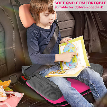 Portable Inflatable Kids Chair Cushion with PVC and Mesh Construction, Black Red or Blue Travel Seat Pad for Supervised Non-Vehicle Seating