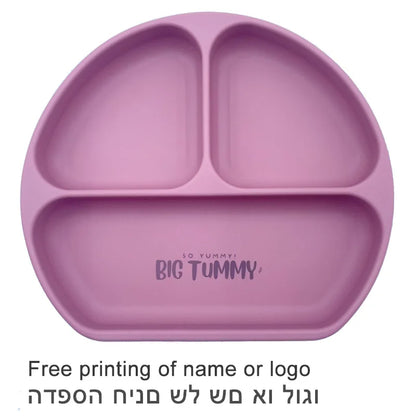 Personalized Baby Feeding Set with Silicone Suction Plate, Bowl, Spoon and Fork, 4-Piece or 6-Piece Tableware Options for Supervised Mealtimes