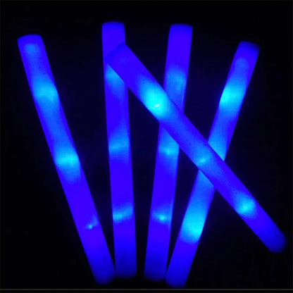 LED Foam Glow Sticks Bulk Party Favors with RGB, Single-Color and Personalized Options for Weddings, Birthdays, Concerts and Christmas