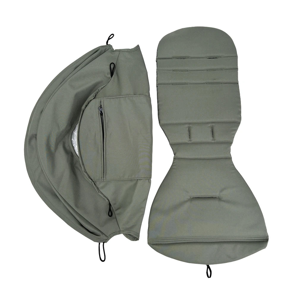 Stroller Replacement Fabric Set for Babyzen YOYO and YOYO2, MomTan Canopy with Storage Pocket and Padded Seat Cushion, Multiple Color Options