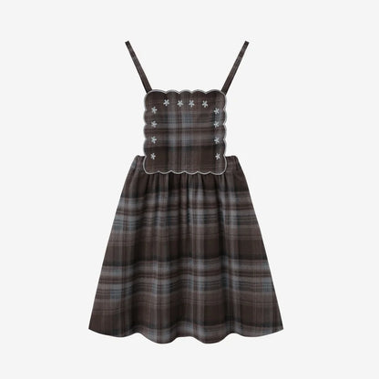 Sibling Matching Brown Plaid Clothing with Dress, Romper, Pants and Knitwear Options, AS AW26 Chestnut Styles for Babies, Kids and Teens