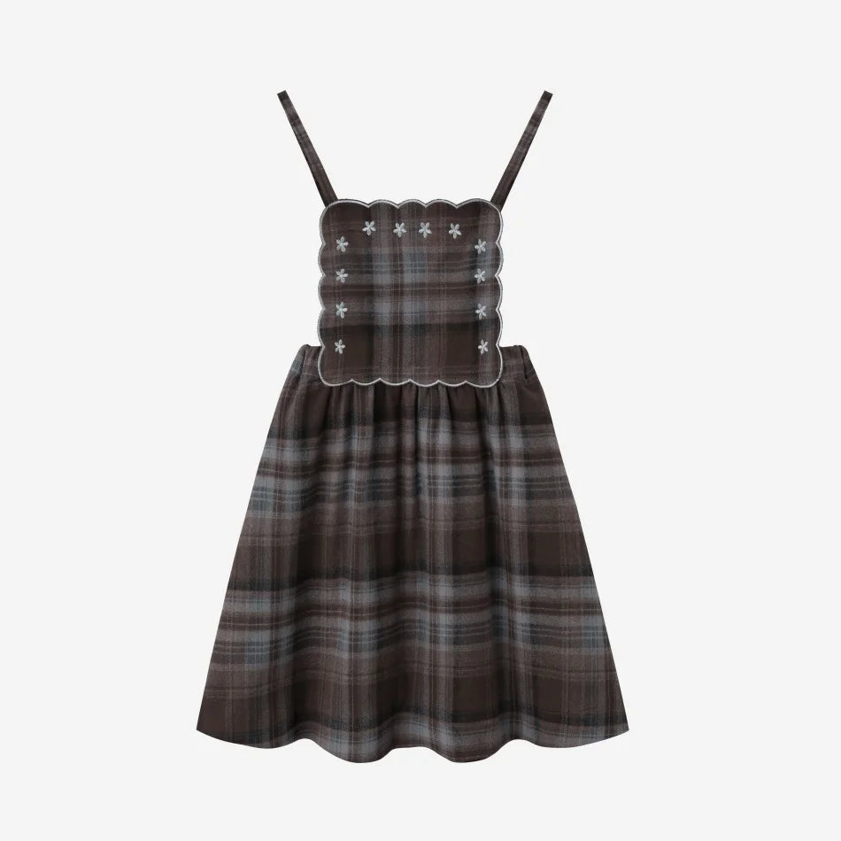 Sibling Matching Brown Plaid Clothing with Dress, Romper, Pants and Knitwear Options, AS AW26 Chestnut Styles for Babies, Kids and Teens
