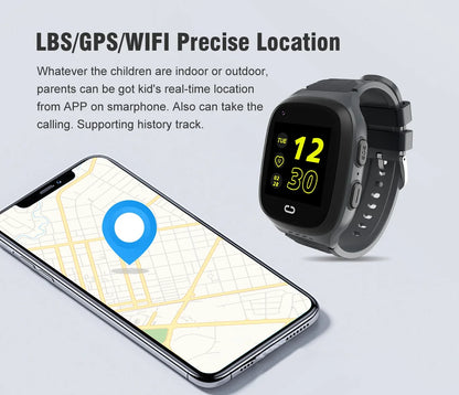 4G Kids GPS Smartwatch, LT31 Video Call Camera Watch with Nano SIM Support, SOS Contacts, 1.4-Inch Touchscreen and Setracker2 App for Family Check-Ins