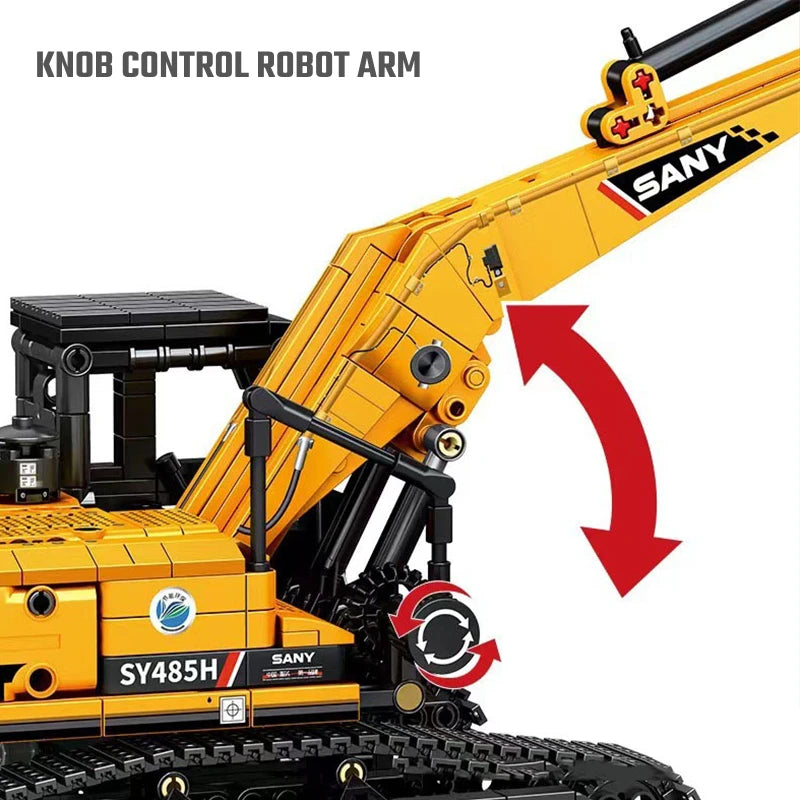 Excavator Building Set 1022 Pieces by SEMBO, Construction Vehicle Model with ABS Bricks, Instructions and Stickers for Ages 6+