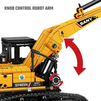 Excavator Building Set 1022 Pieces by SEMBO, Construction Vehicle Model with ABS Bricks, Instructions and Stickers for Ages 6+