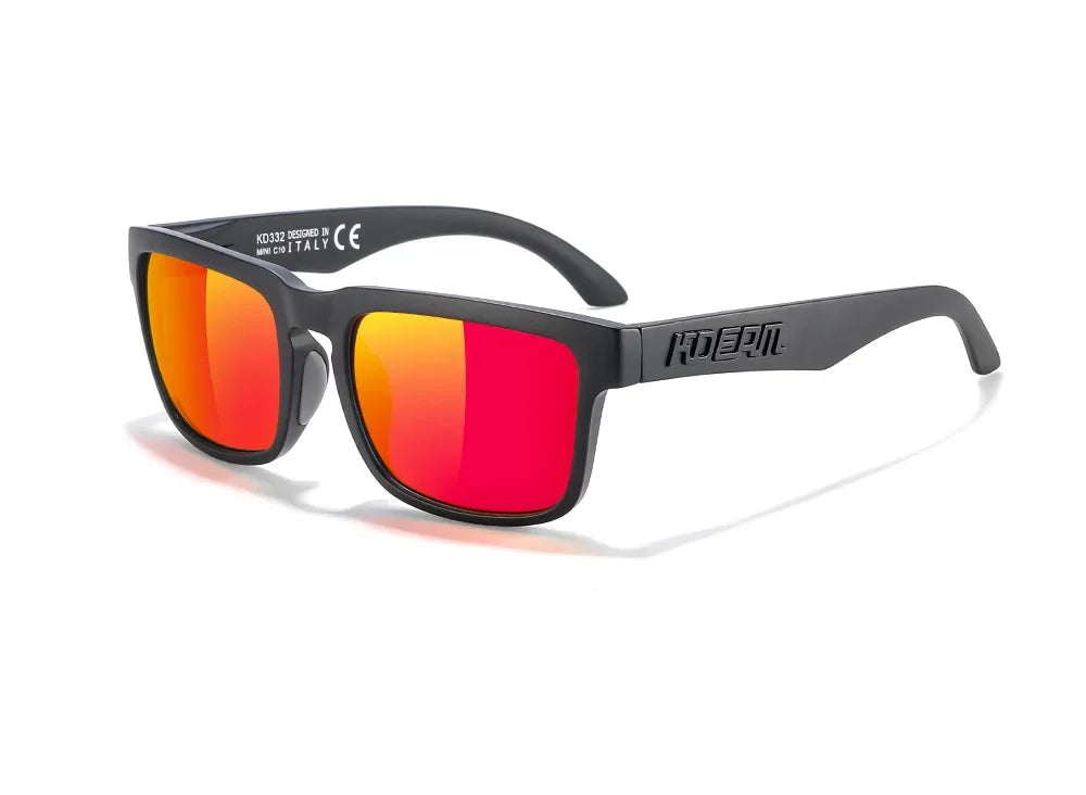 Kids Square Polarized Sunglasses by KDEAM, Lightweight TR90 Frames with Silicone Nose Pads for Boys and Girls Outdoor Play and Travel