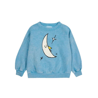 Cartoon Crewneck Sweatshirt for Kids with Long Sleeves, Animal Flower and Letter Print Pullover Options for Toddler Boys and Girls, Sizes 18-24M to 10-11Y