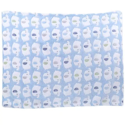 Coral Velvet Elephant Baby Blanket with Listed Dual-Use Pillow Quilt Design, Pink and Blue Textile Accessory for Supervised Cuddles and Baby Shower Gifts