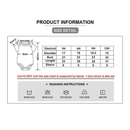 Cotton Infant Bodysuit Trio with Short Sleeves, Printed and Solid Baby One-Piece Outfits with Bottom Snaps for Boys and Girls, 3M-12M