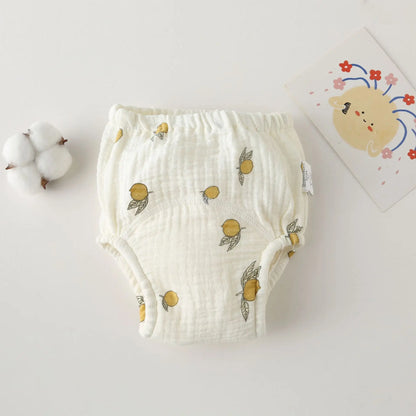 Printed Cotton Potty Training Pants, Single Reusable Learning Underwear with Pull-On Waist for Babies and Toddlers in Sizes 80–110