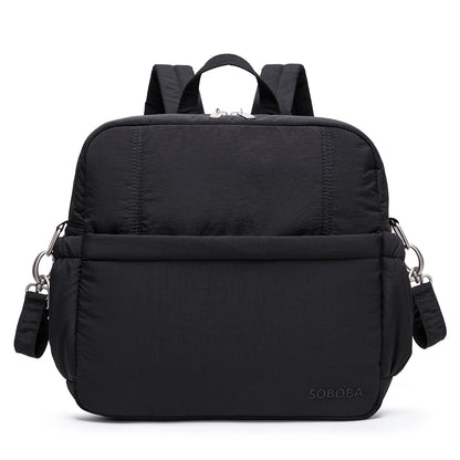 Diaper Backpack with Front Storage Pocket, Soboba Large Capacity Baby Changing Bag with Top Handles for Newborn Essentials and Everyday Parent Outings