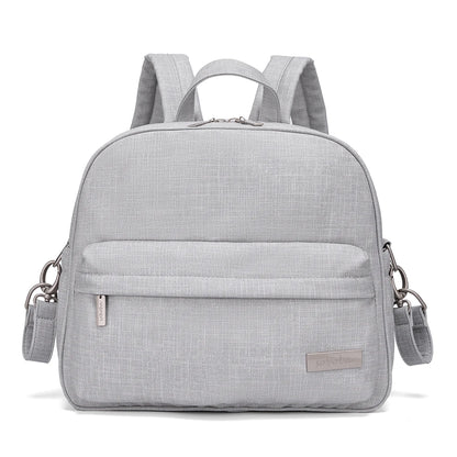 Parent Diaper Backpack by Soboba with Front Zip Pocket and Top Carry Handle, Solid-Color Baby Changing Bag for Newborn Supplies and Daily Outings