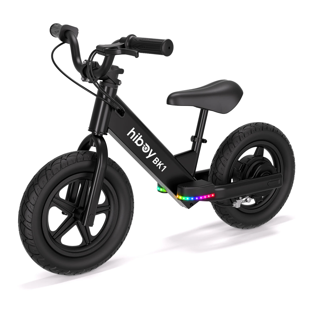 Kids Electric Balance Bike Hiboy BK1 with 12-Inch Tires, Adjustable Seat and Front V-Brake, Up to 9 MPH and 4.9-Mile Range for Ages 3–5