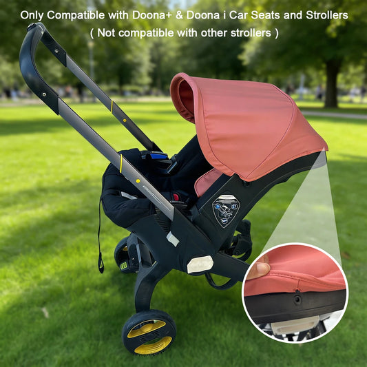 Doona-Compatible Replacement Canopy Fabric and Two Shoulder Pads for Doona+ and Doona i, Six Color Options with Existing Support Rods Required