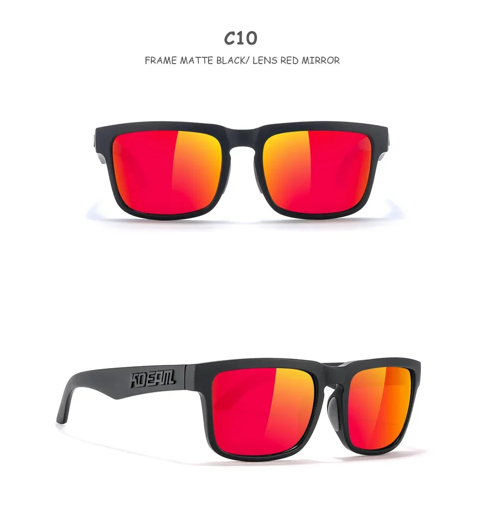 Kids Square Polarized Sunglasses by KDEAM, Lightweight TR90 Frames with Silicone Nose Pads for Boys and Girls Outdoor Play and Travel
