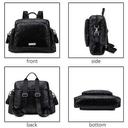 Diaper Bag Backpack with Wide Front Zip Pocket, SOBOBA Baby Essentials Organizer with Side Pockets and Top Handle, 34 x 32 x 12 cm