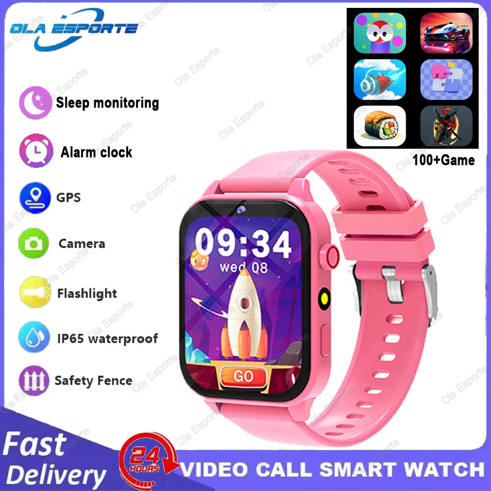 Kids Game Smartwatch HT30 with 18 Games, Camera, 1.83-Inch Screen, Step Counter, Alarm, Calculator and Flashlight in Four Color Choices