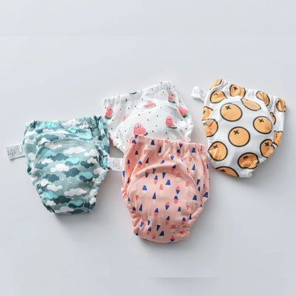Washable Potty Training Pants Multipack, 4 or 8 Reusable Toddler Underwear Briefs with Printed Designs for Daytime Toilet Learning, Sizes S-XL