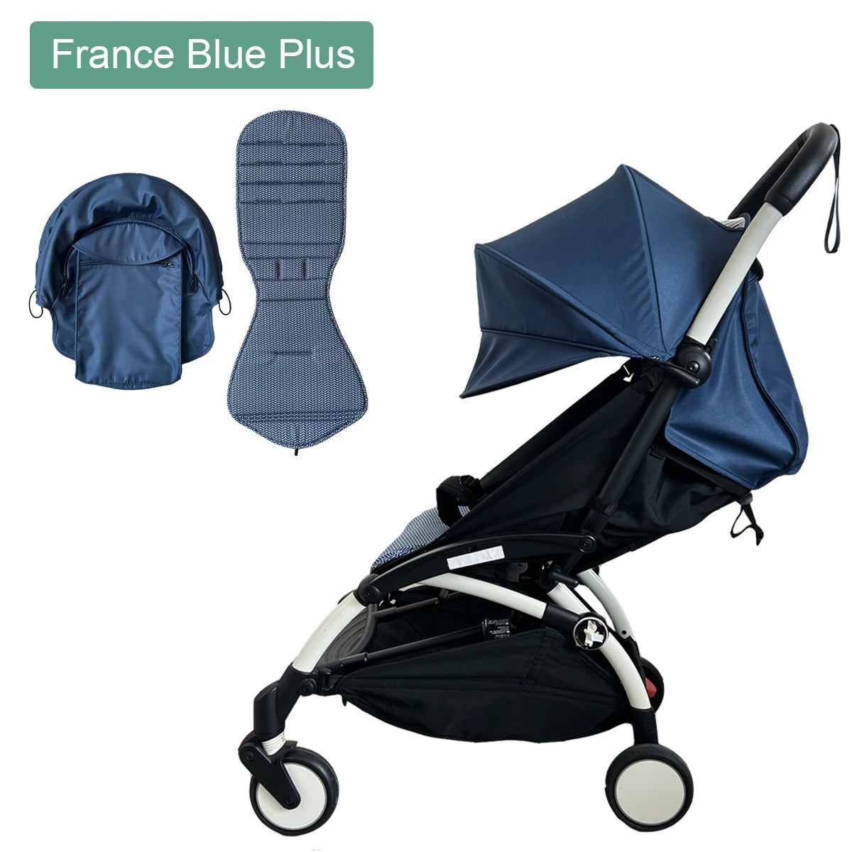 Stroller Replacement Fabric Set for Babyzen YOYO and YOYO2, MomTan Canopy with Storage Pocket and Padded Seat Cushion, Multiple Color Options