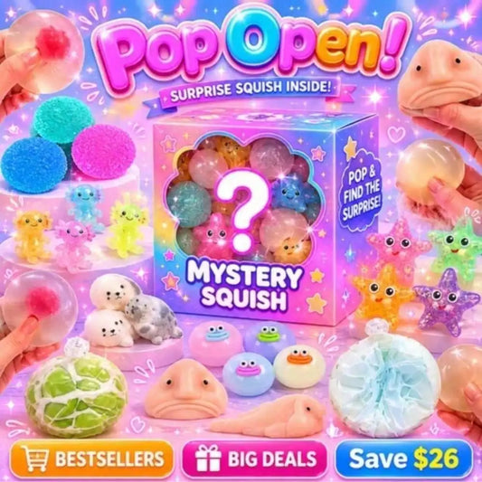Mystery Squishy Fidget Toy, Random 1-Piece Slow-Rising Sensory Squeeze Toy with Surprise Design for Playtime, Desk Breaks and Gift Giving