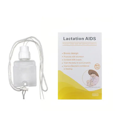 Supplemental Nursing System with Milk Collection Bottle and Feeding Tube, Polypropylene Breastfeeding Aid Kit for Assisted Feeding Routines