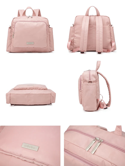 Diaper Bag Backpack with Wide Front Zip Pocket, SOBOBA Baby Essentials Organizer with Side Pockets and Top Handle, 34 x 32 x 12 cm