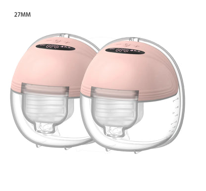 Wearable Breast Pump with 12 Suction Levels, BornBL S21 Hands-Free Electric Design with 3 Modes, USB-C Charging and 24 mm or 27 mm Options
