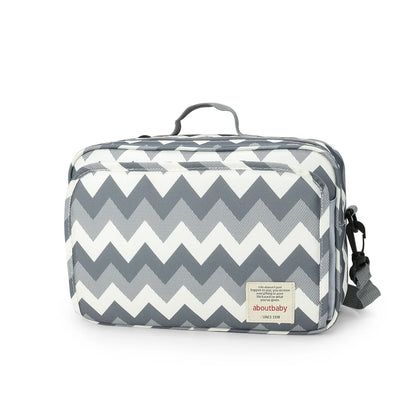 Baby Diaper Bag Wet Dry Storage Pouch with Printed Designs, Reusable Organizer for Diaper Changes, Baby Essentials and Everyday Outings