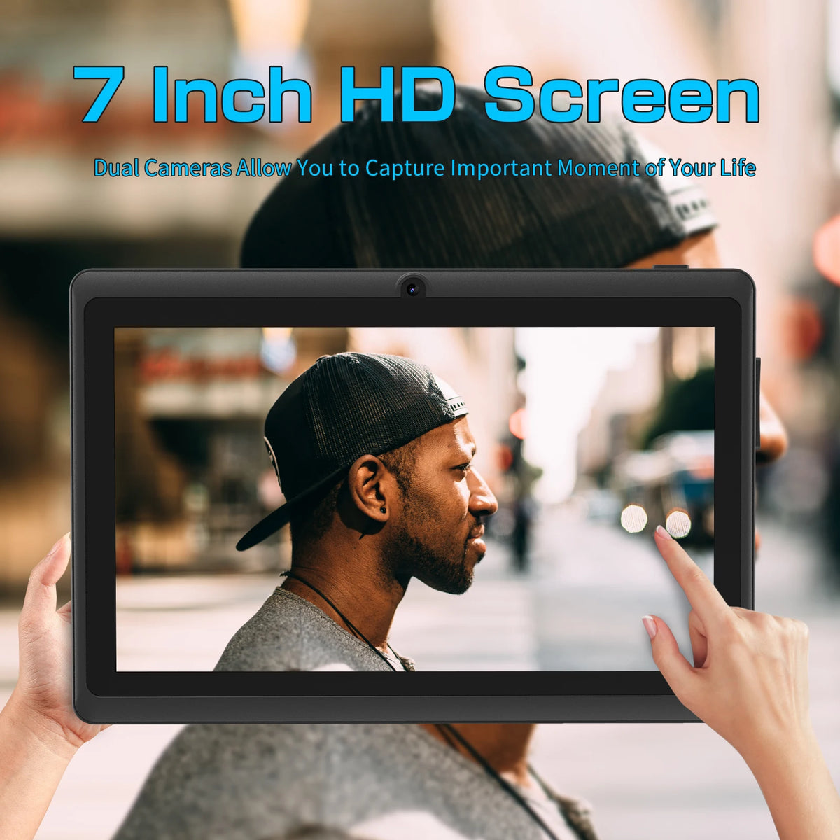 7 Inch Android Tablet with Protective Case, Pritom Android 13 Quad-Core WiFi Tablet with 32GB Storage, 2GB RAM Plus 2GB Virtual Memory and Dual Cameras