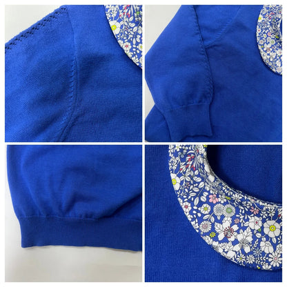Blue Floral Sibling Outfits with Smocked Girls Dress and Baby Romper Options, Coordinating Boys Knit Tops, Polo and Shorts for Family Photos