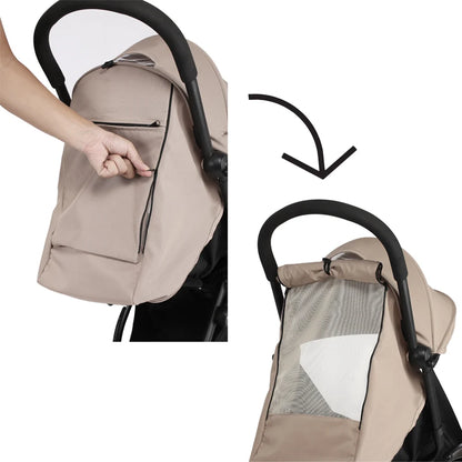 Stroller Canopy and Seat Cushion Kit with Mesh, Replacement Fabric Set Compatible with YOYO and YOYO+ for Everyday Outings, Multiple Colors
