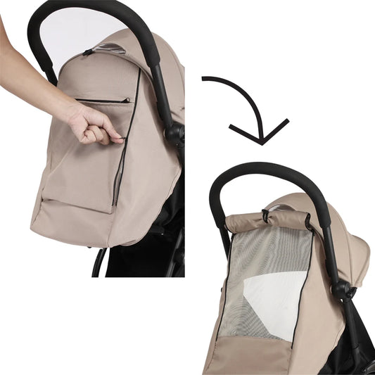 Stroller Canopy and Seat Cushion Kit with Mesh, Replacement Fabric Set Compatible with YOYO and YOYO+ for Everyday Outings, Multiple Colors