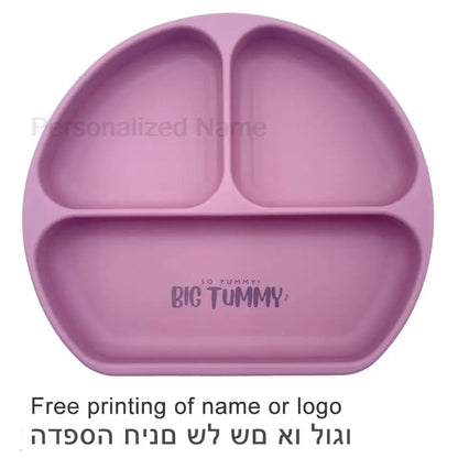 Personalized Baby Feeding Set with Silicone Suction Plate, Bowl, Spoon and Fork, 4-Piece or 6-Piece Tableware Options for Supervised Mealtimes