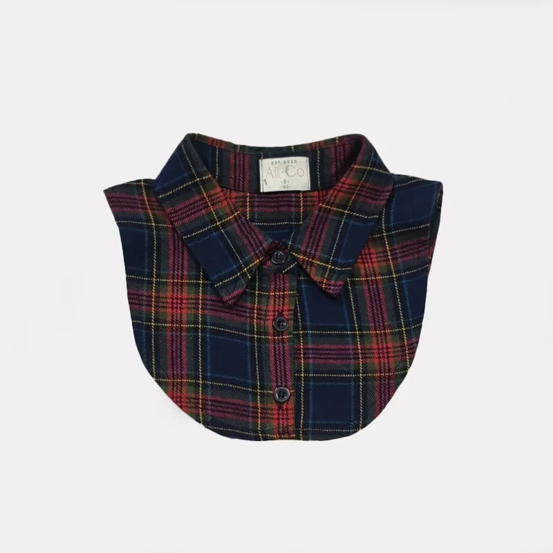 Navy Tartan Sibling Matching Outfits, 100% Cotton Plaid Jumper Dresses, Teen Skirts, Baby Rompers and Coordinating Boys and Girls Tops